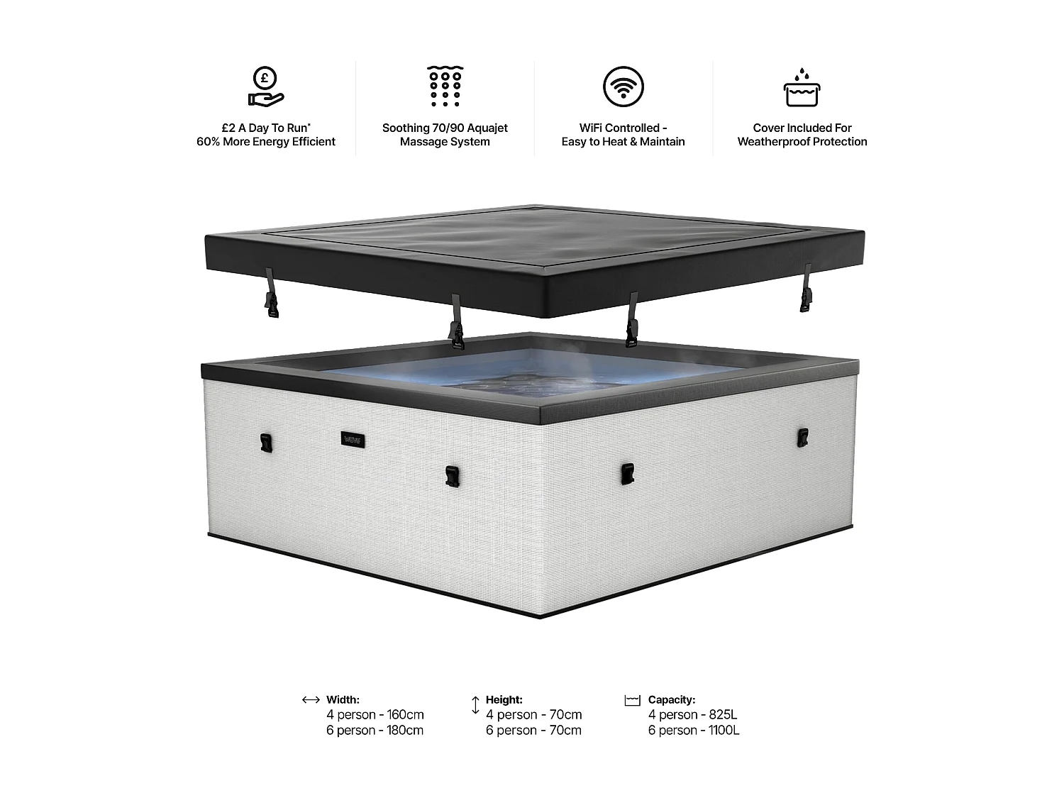 Wave Garda | 4-6 Person Eco Foam Hot Tub | EnergySave Bundle