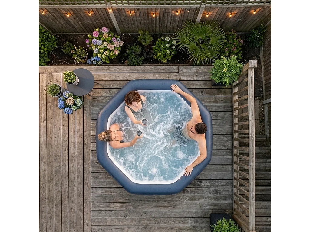 Wave Aegean | 6 Person Octagonal Inflatable Hot Tub | EnergySave Bundle