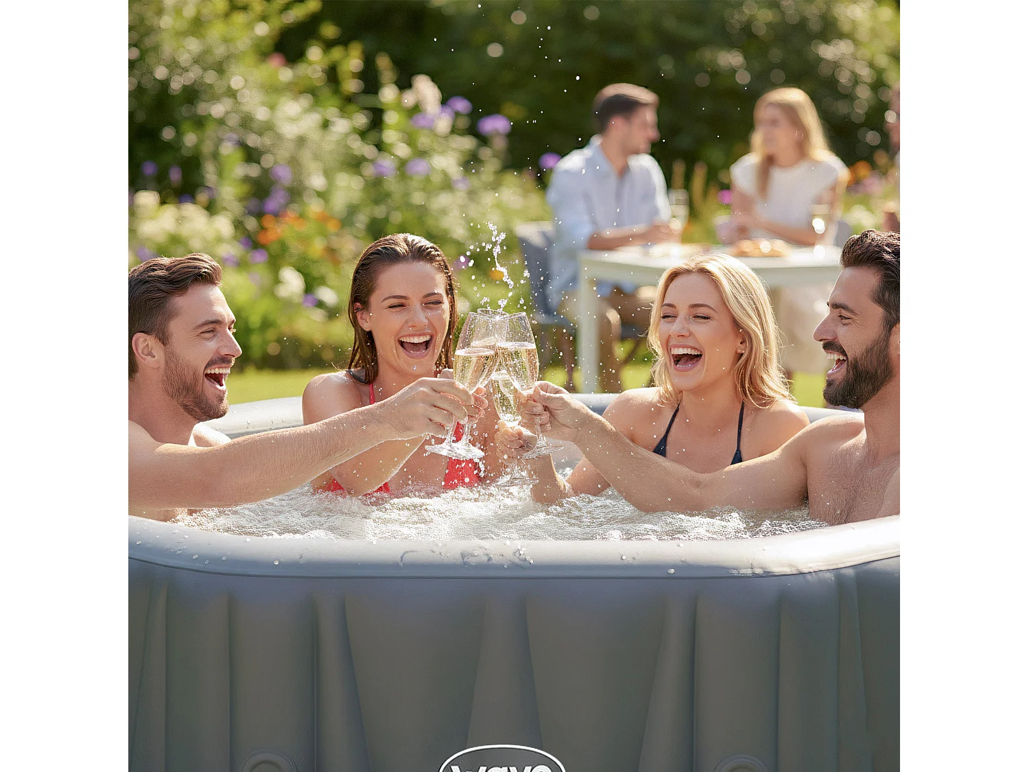 Wave Aegean | 6 Person Octagonal Inflatable Hot Tub | EnergySave Bundle