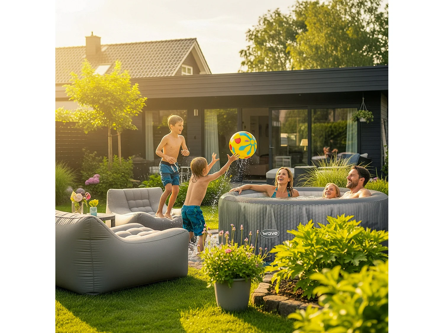 Wave Atlantic | 4-6 Person Round Inflatable Hot Tub