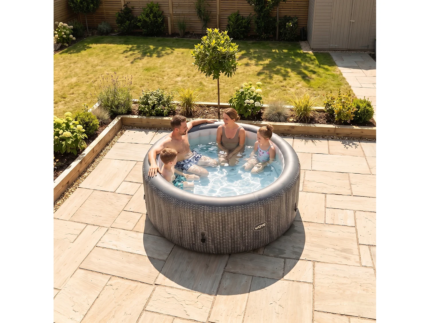 Wave Atlantic | 4-6 Person Round Inflatable Hot Tub | EnergySave Bundle