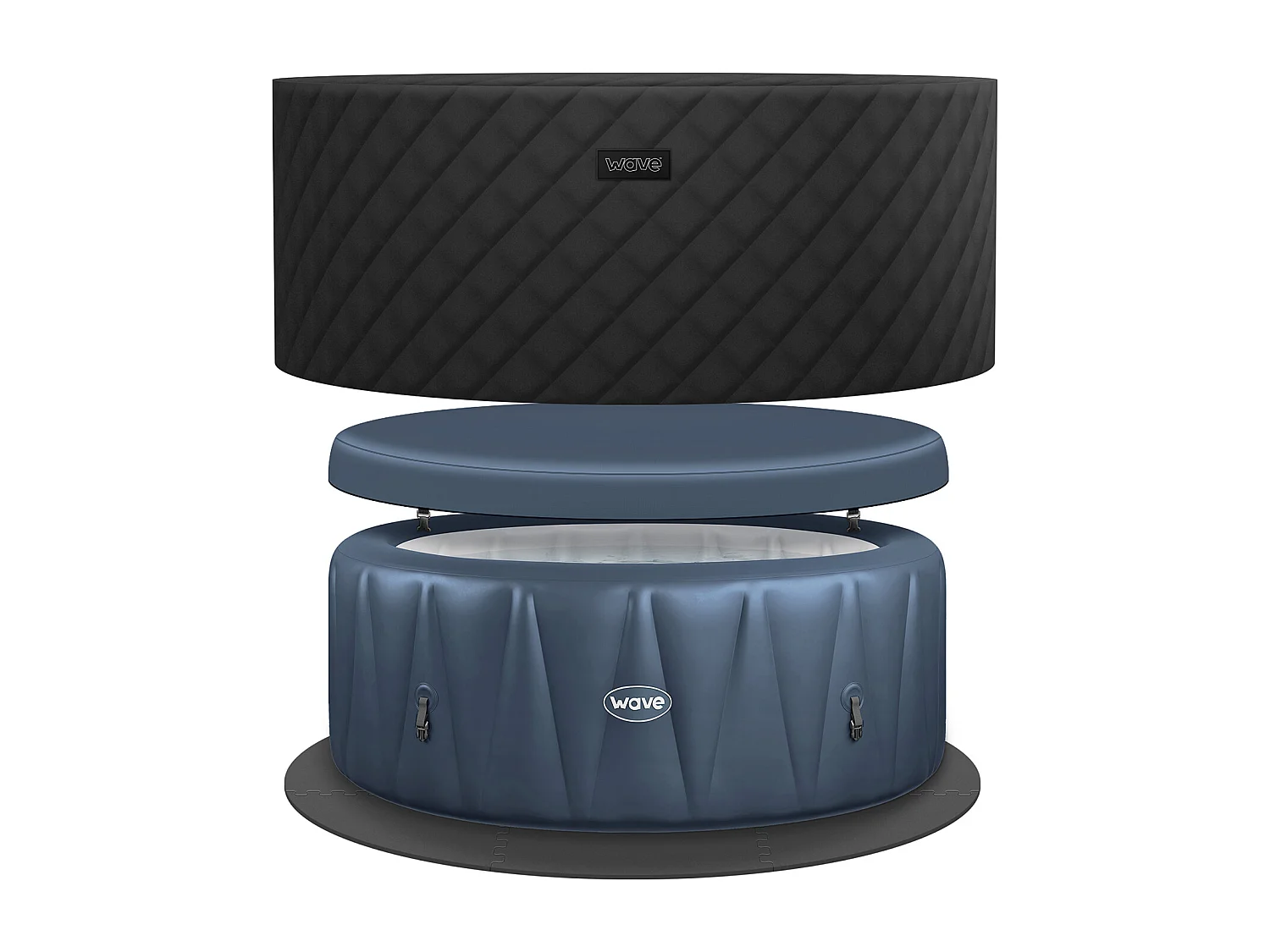 Wave Atlantic | 4-6 Person Round Inflatable Hot Tub | EnergySave Bundle
