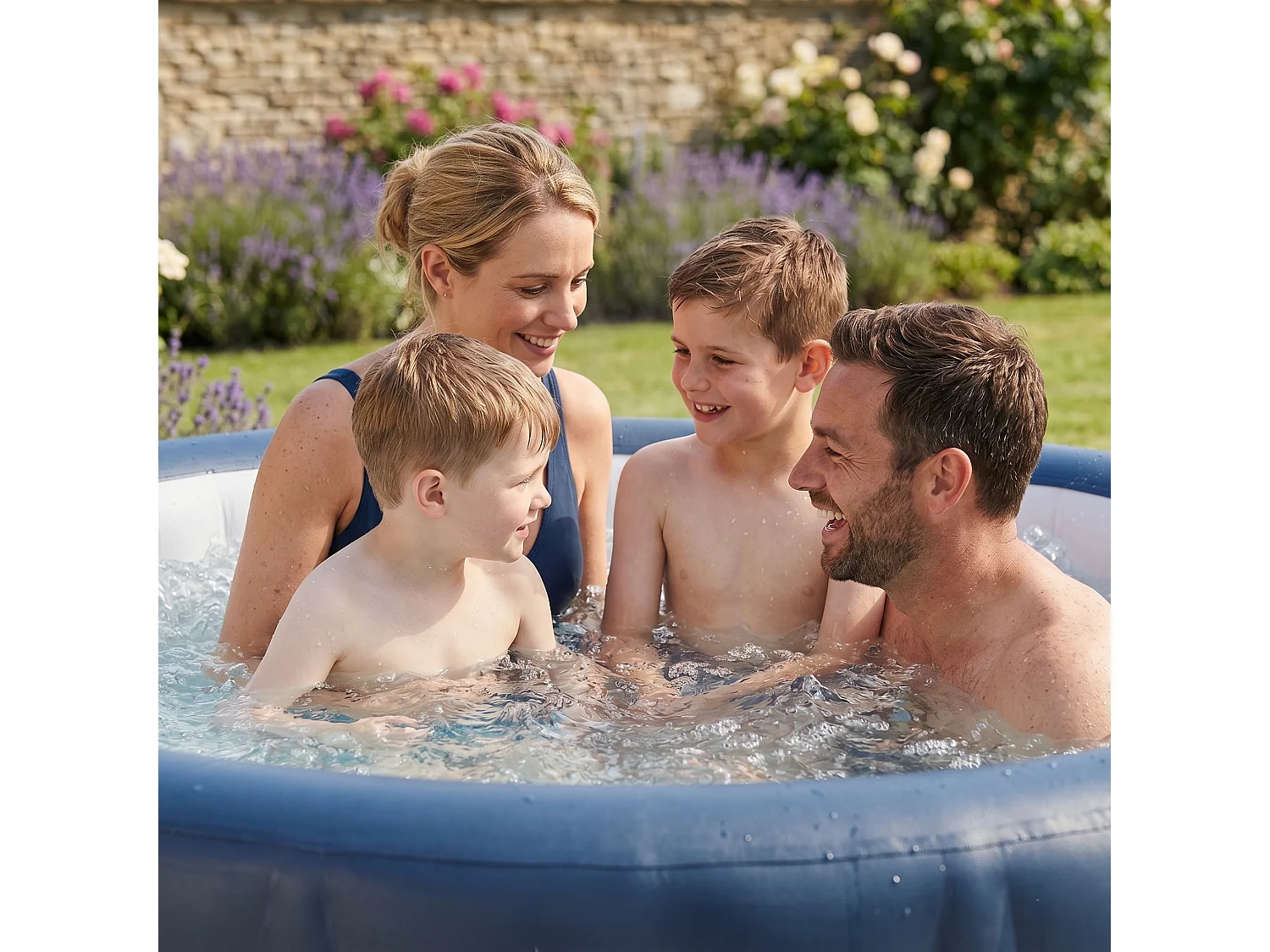 Wave Atlantic | 4-6 Person Round Inflatable Hot Tub | EnergySave Bundle