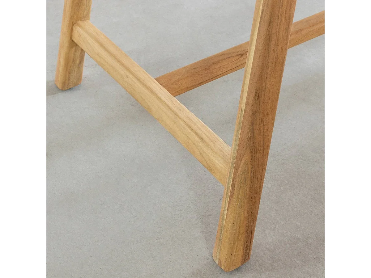 Table à manger haute + 2 bancs en bois d'acacia Orane