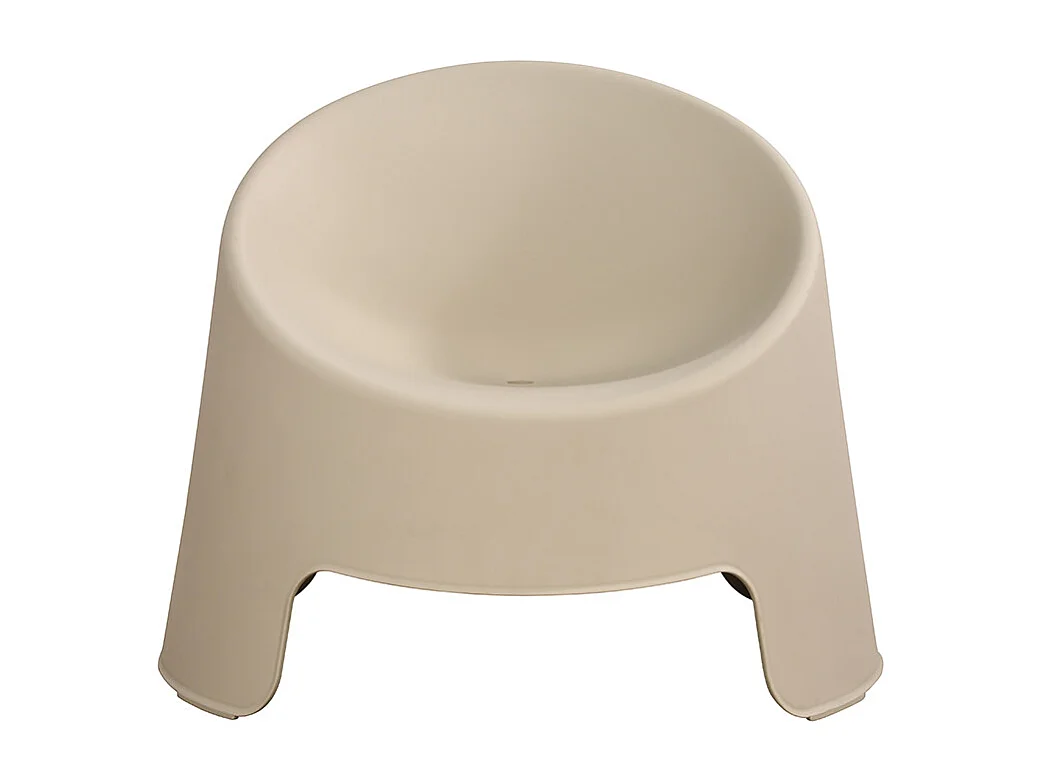 Fauteuil de jardin en résine Gris BARBARA