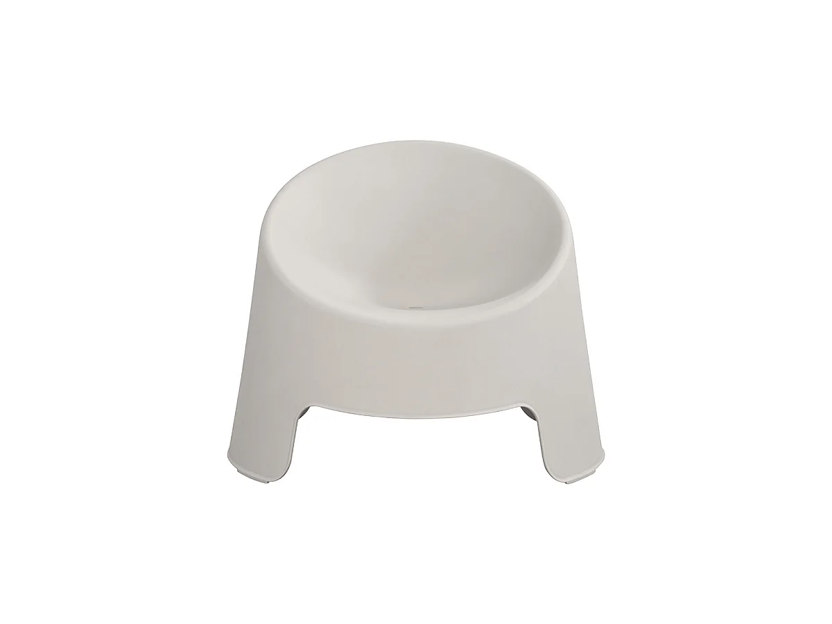 Fauteuil de jardin en résine grège BARBARA