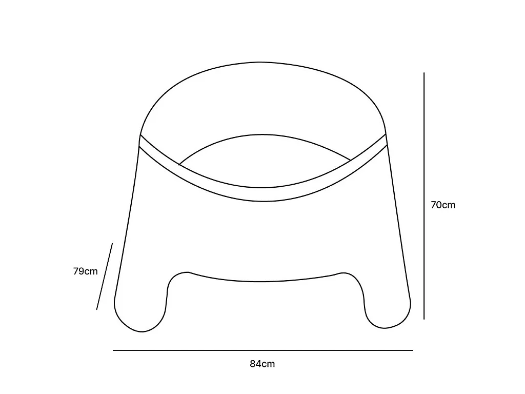 Fauteuil de jardin en résine grège BARBARA