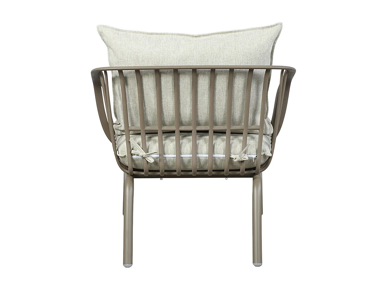 Fauteuil de jardin en résine et acier Marron MARINA