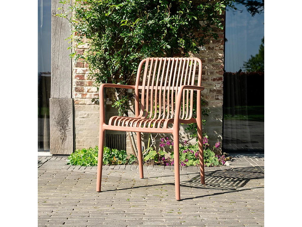 Chaise de jardin en résine Terracotta PALOMA