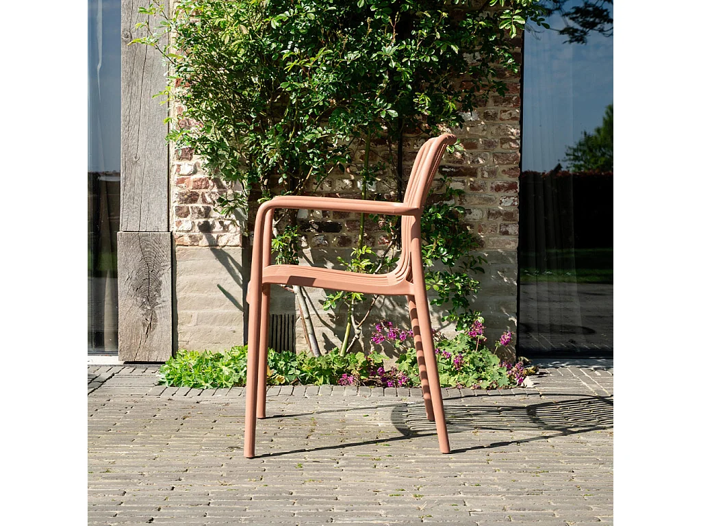 Chaise de jardin en résine Terracotta PALOMA
