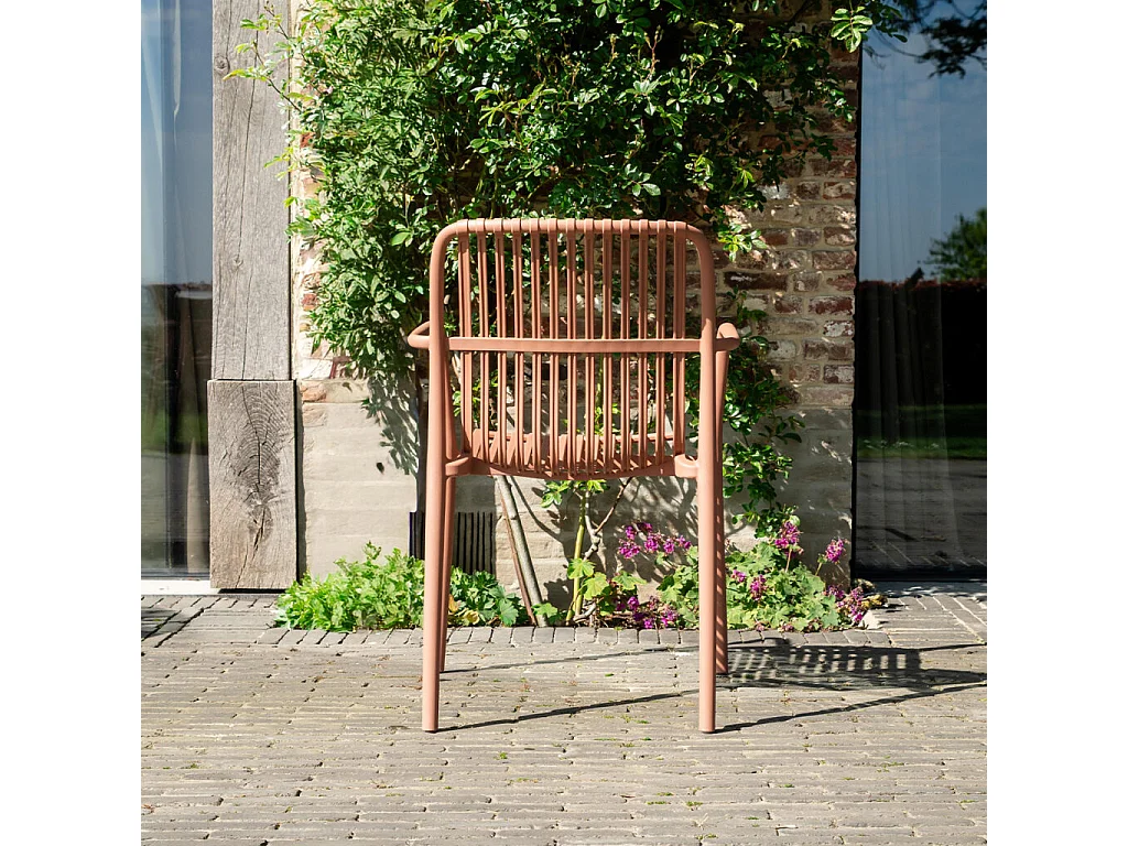 Chaise de jardin en résine Terracotta PALOMA