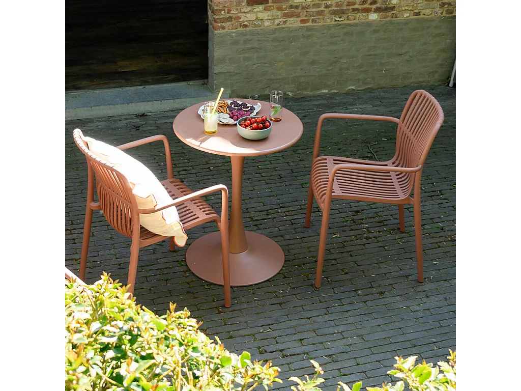 Chaise de jardin en résine Terracotta PALOMA