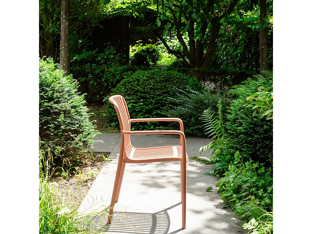 Chaise de jardin en résine Terracotta PALOMA