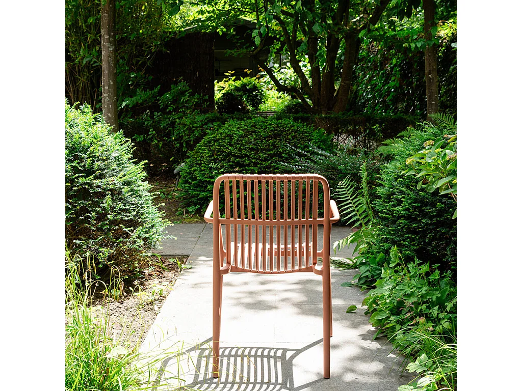 Chaise de jardin en résine Terracotta PALOMA