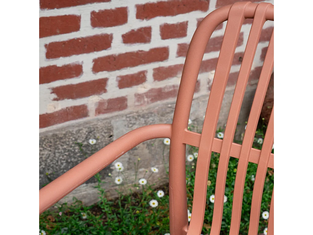 Chaise de jardin en résine Terracotta PALOMA