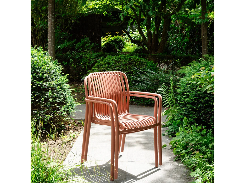 Chaise de jardin en résine Terracotta PALOMA