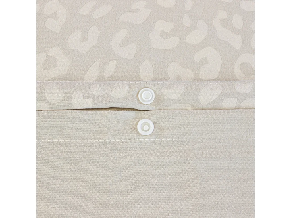 Ropa de cama de poliéster con estampado de leopardo, 2 plazas