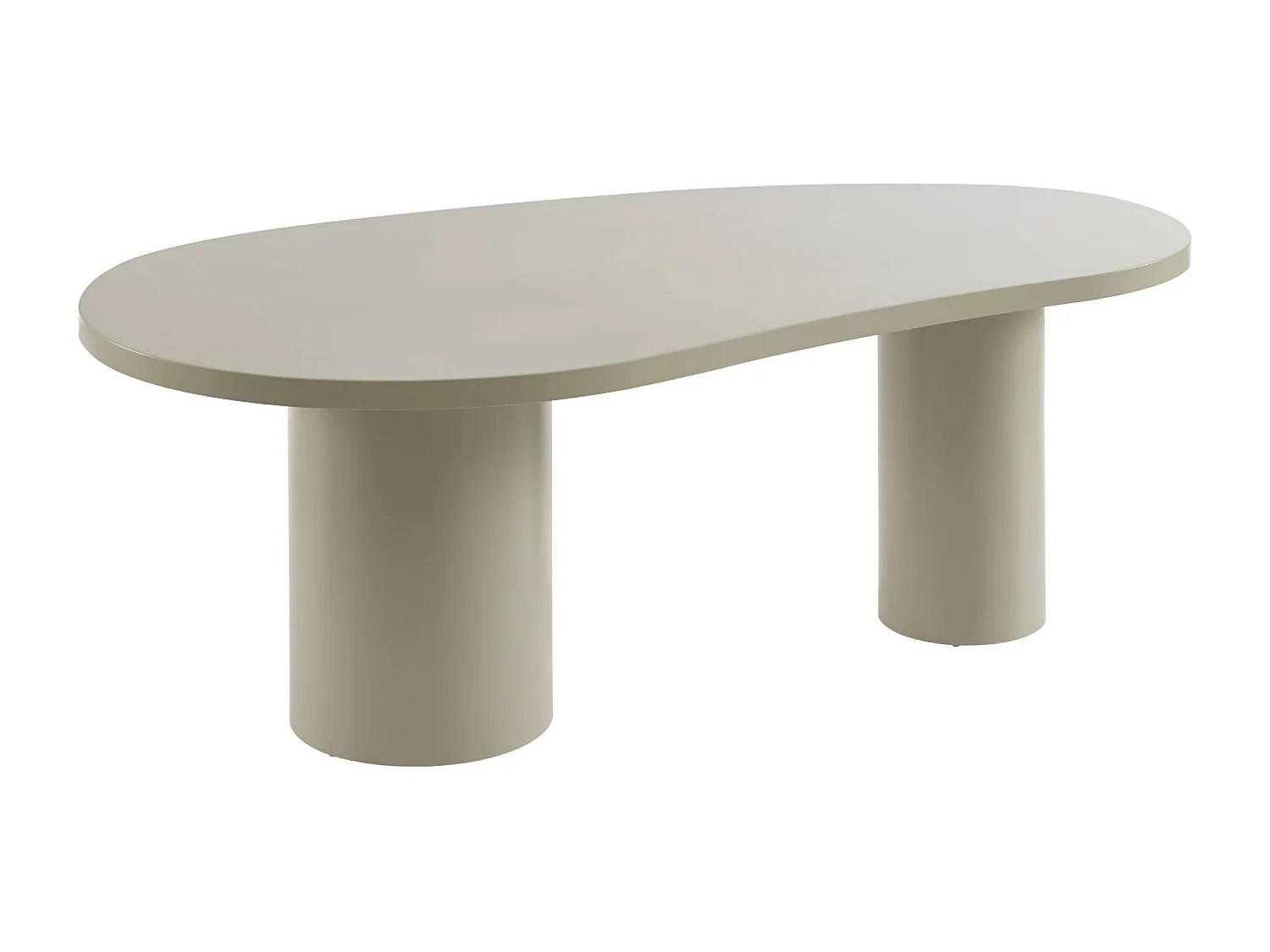 Table à manger organique structure bois d'hévéa 8 places 210cm