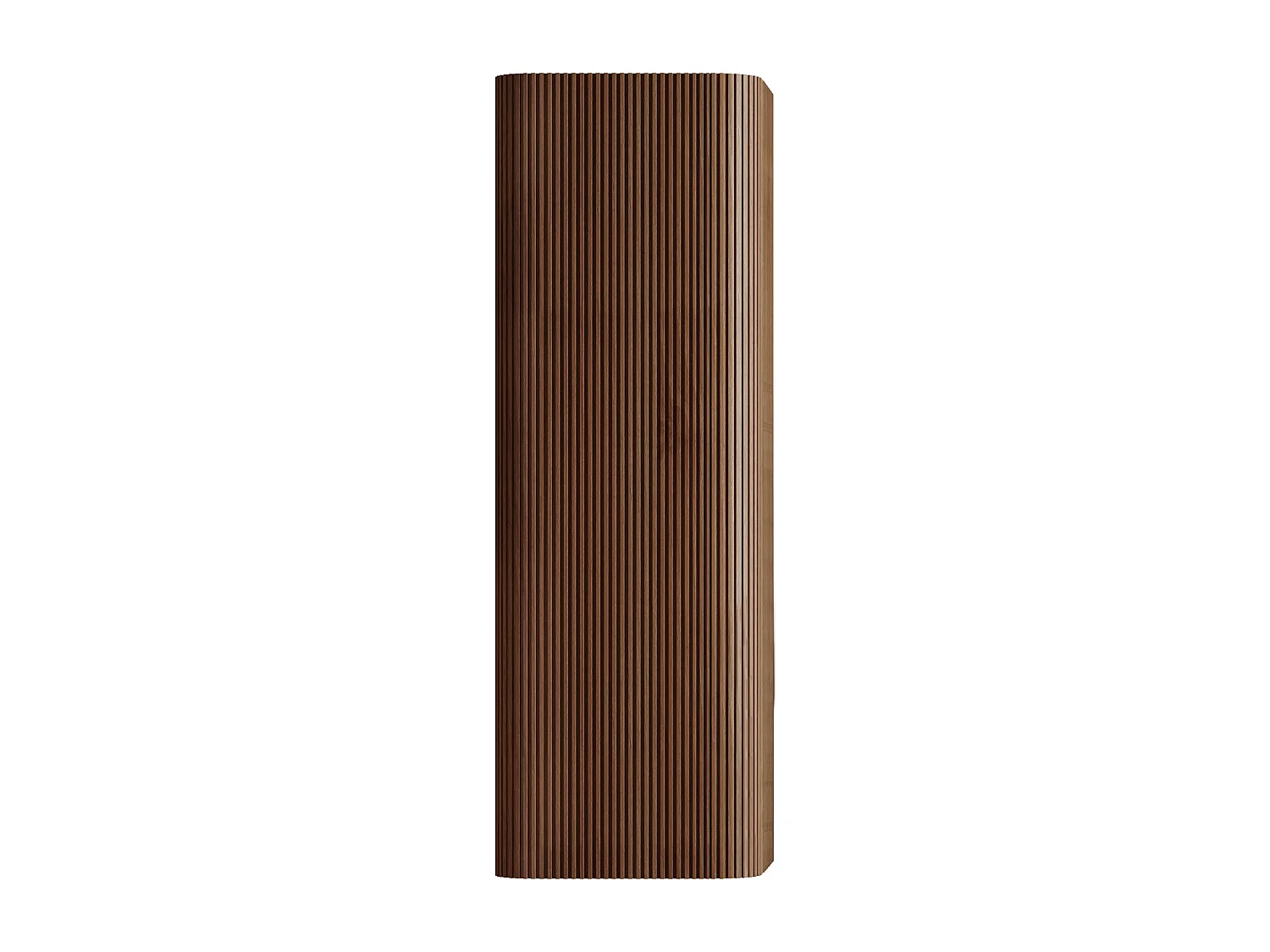 Colonne de salle de bain suspendue en bois massif - Naturel foncé - H110 cm - BULMAS