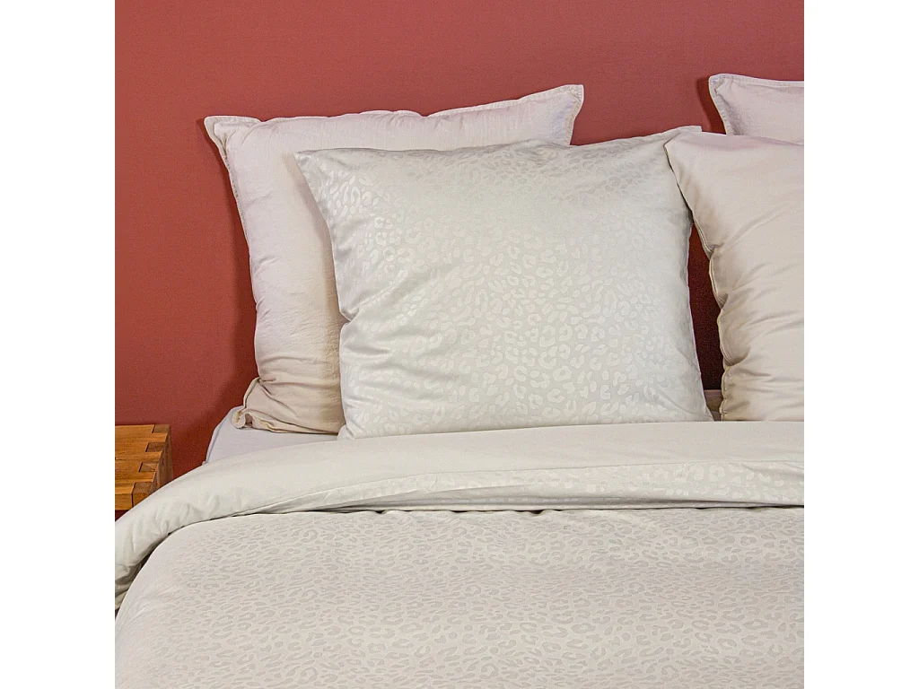 Parure de lit polyester réversible 2 places imprimé léopard 240x220cm - Sophie