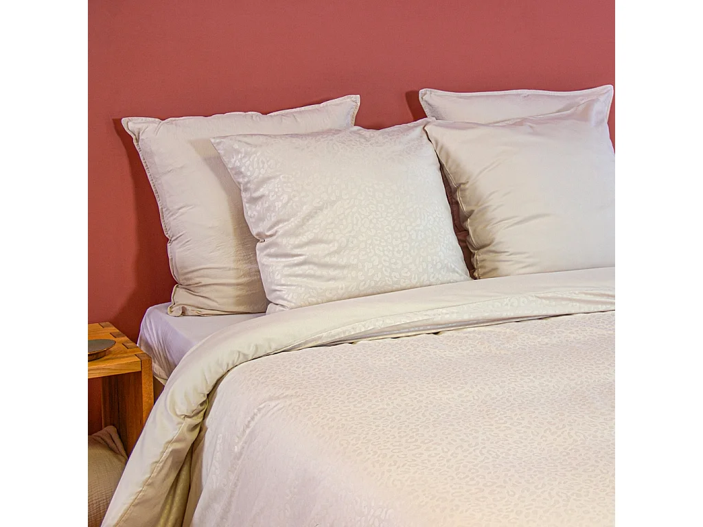 Parure de lit polyester réversible 2 places imprimé léopard 240x220cm - Sophie