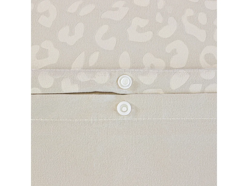 Parure de lit polyester réversible 2 places imprimé léopard 240x220cm - Sophie