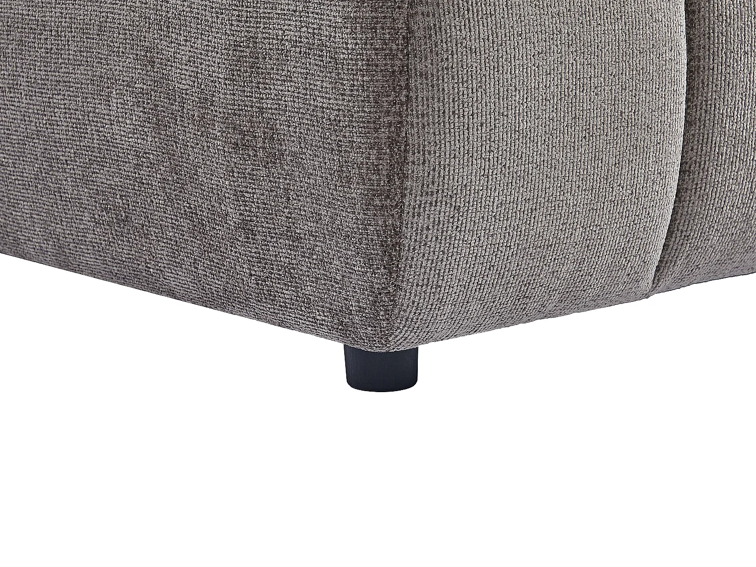 Canapé d'angle droit en tissu chenille taupe LALOPI