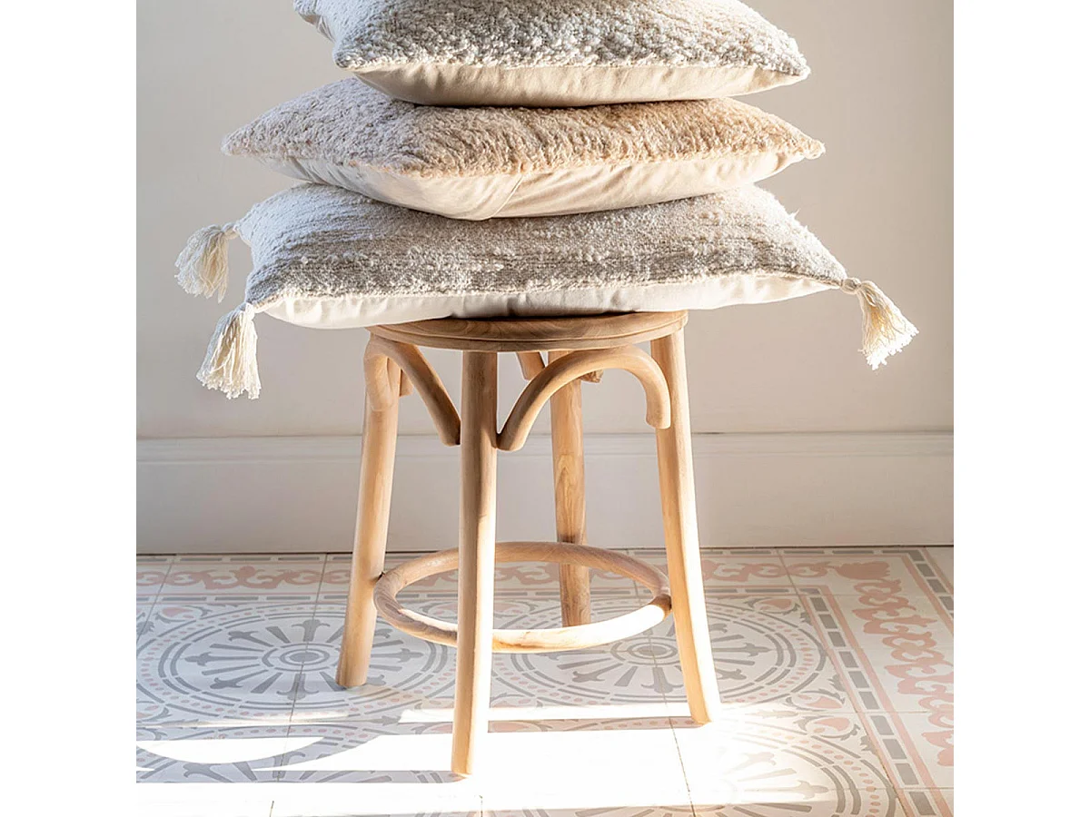 Tabouret en Teck "Ali" 50cm Naturel