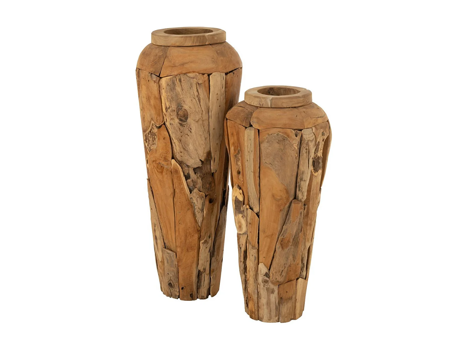 Vase Déco en Teck "Scot" 113cm Naturel