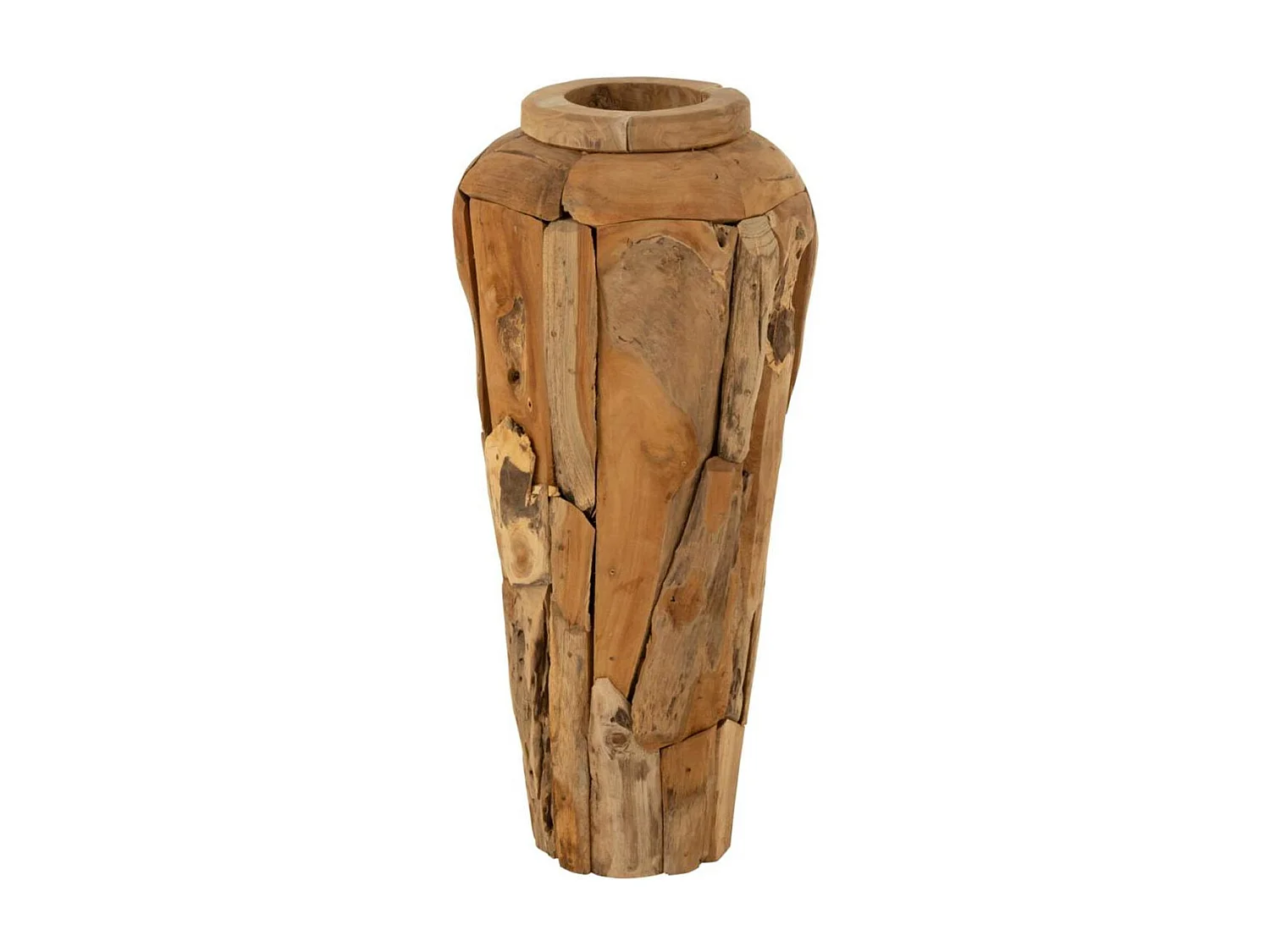 Vase Déco en Teck "Scot" 92cm Naturel