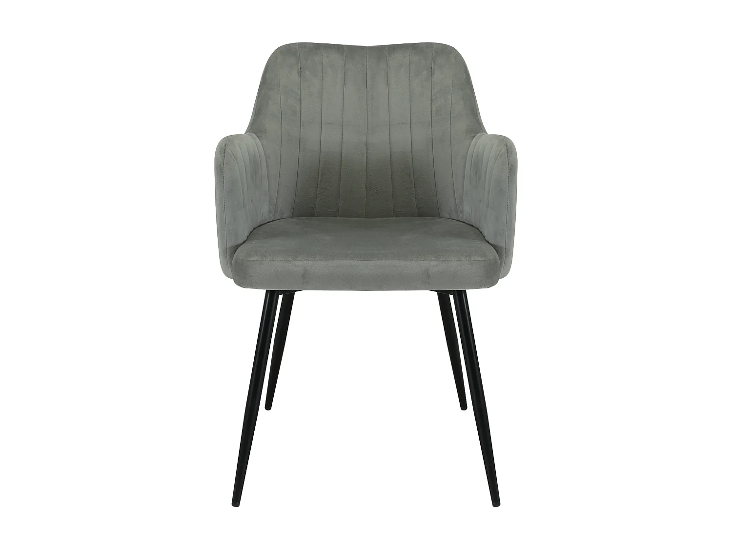 Charlotte Velvet Comfort Dining Chairs - Set of 2 - Grey