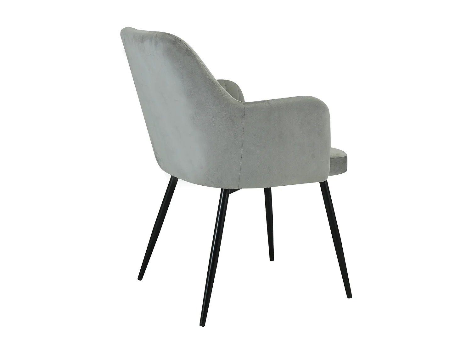 Charlotte Velvet Comfort Dining Chairs - Set of 2 - Grey