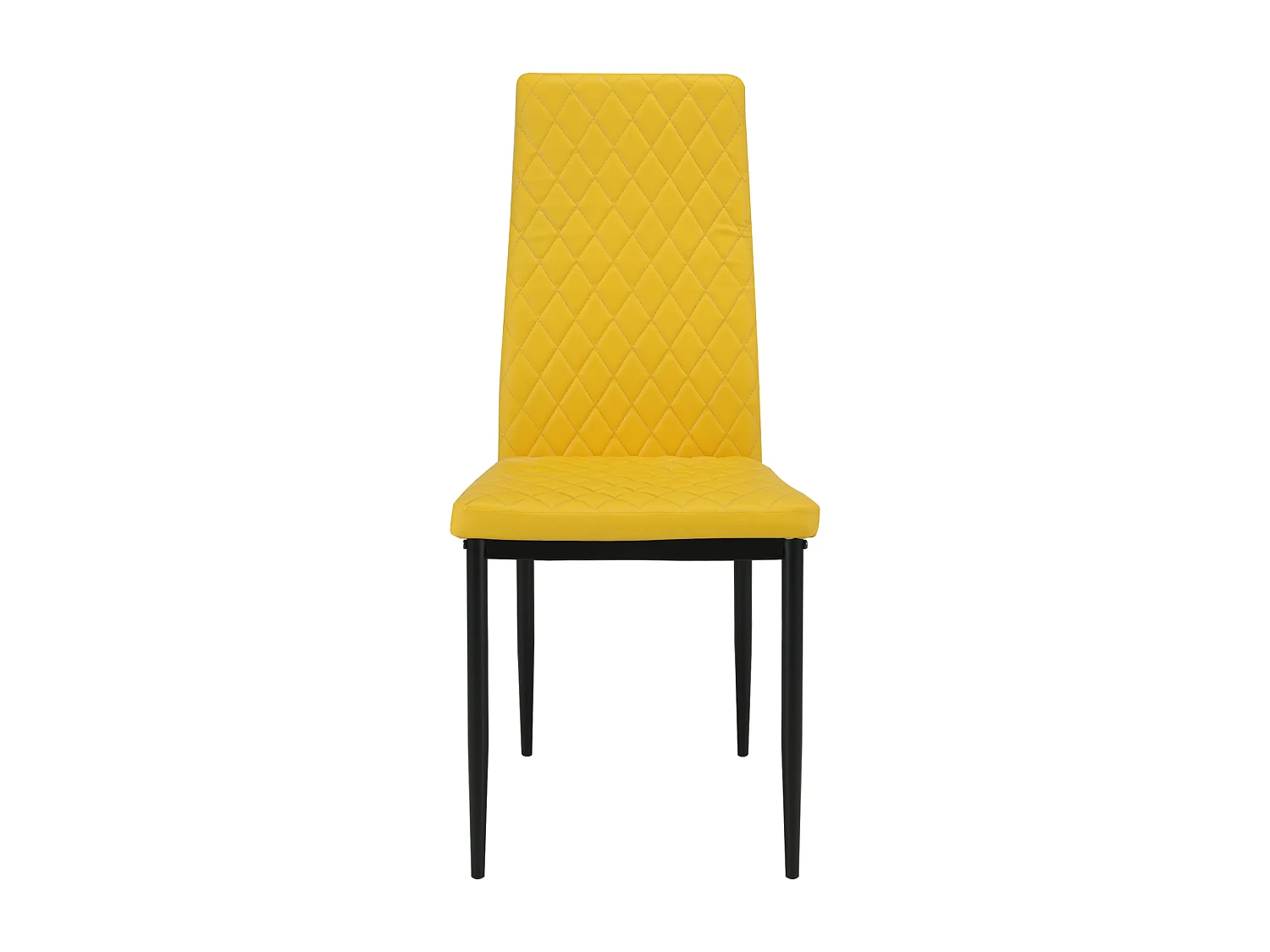 Emily Leather Comfort Dining Chairs - Set of 4 - Mustard
