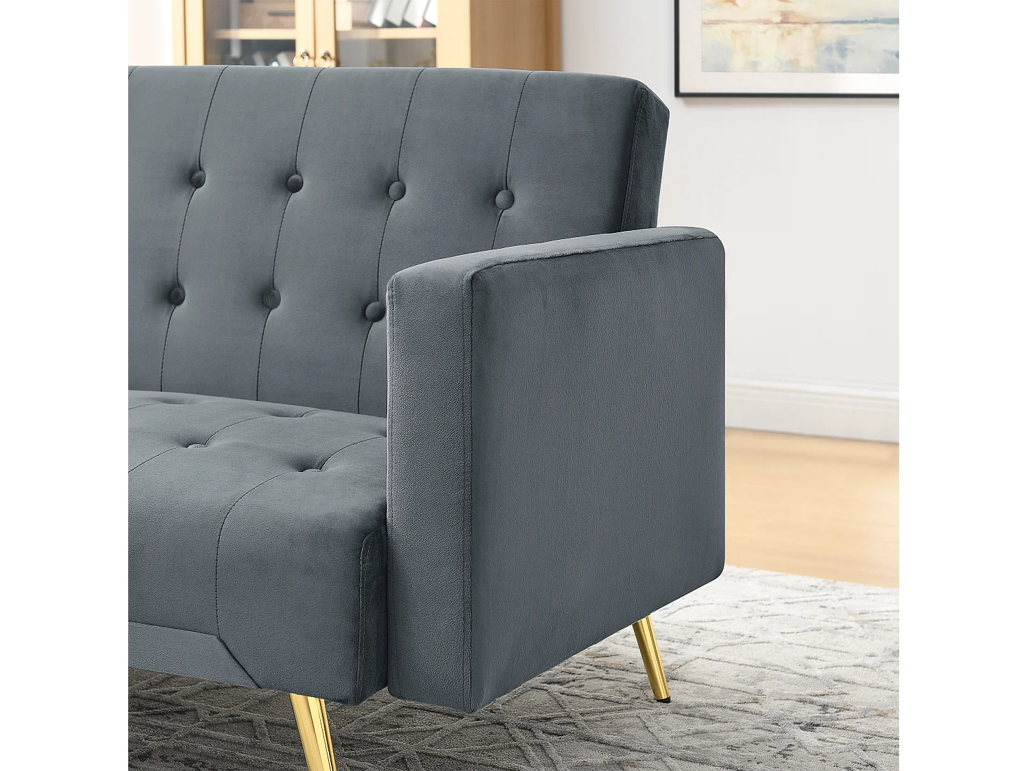 Olivia 3 Seat Sofa Bed Set - Grey