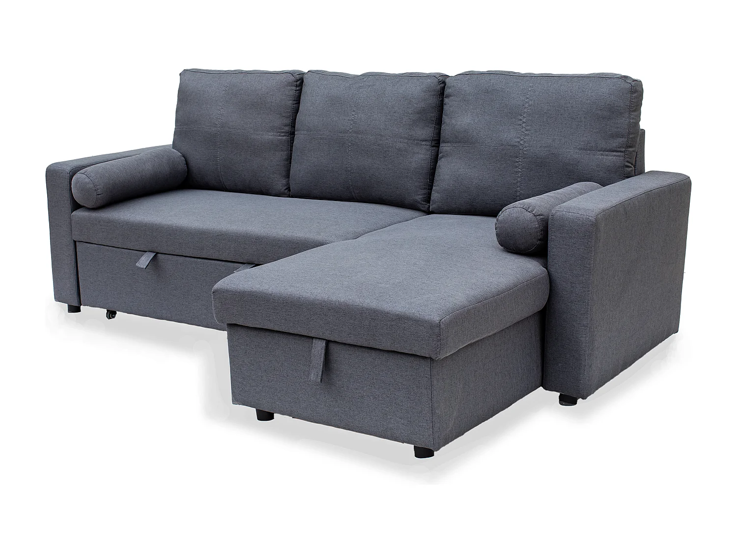 Manhattan 3 Seat Corner Sofa Bed Set - Left or Right - Grey