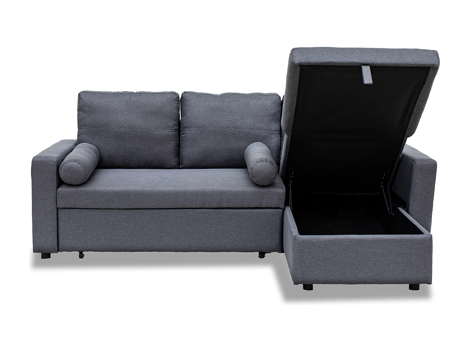 Manhattan 3 Seat Corner Sofa Bed Set - Left or Right - Grey