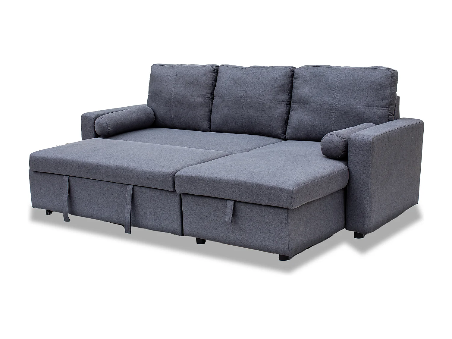 Manhattan 3 Seat Corner Sofa Bed Set - Left or Right - Grey