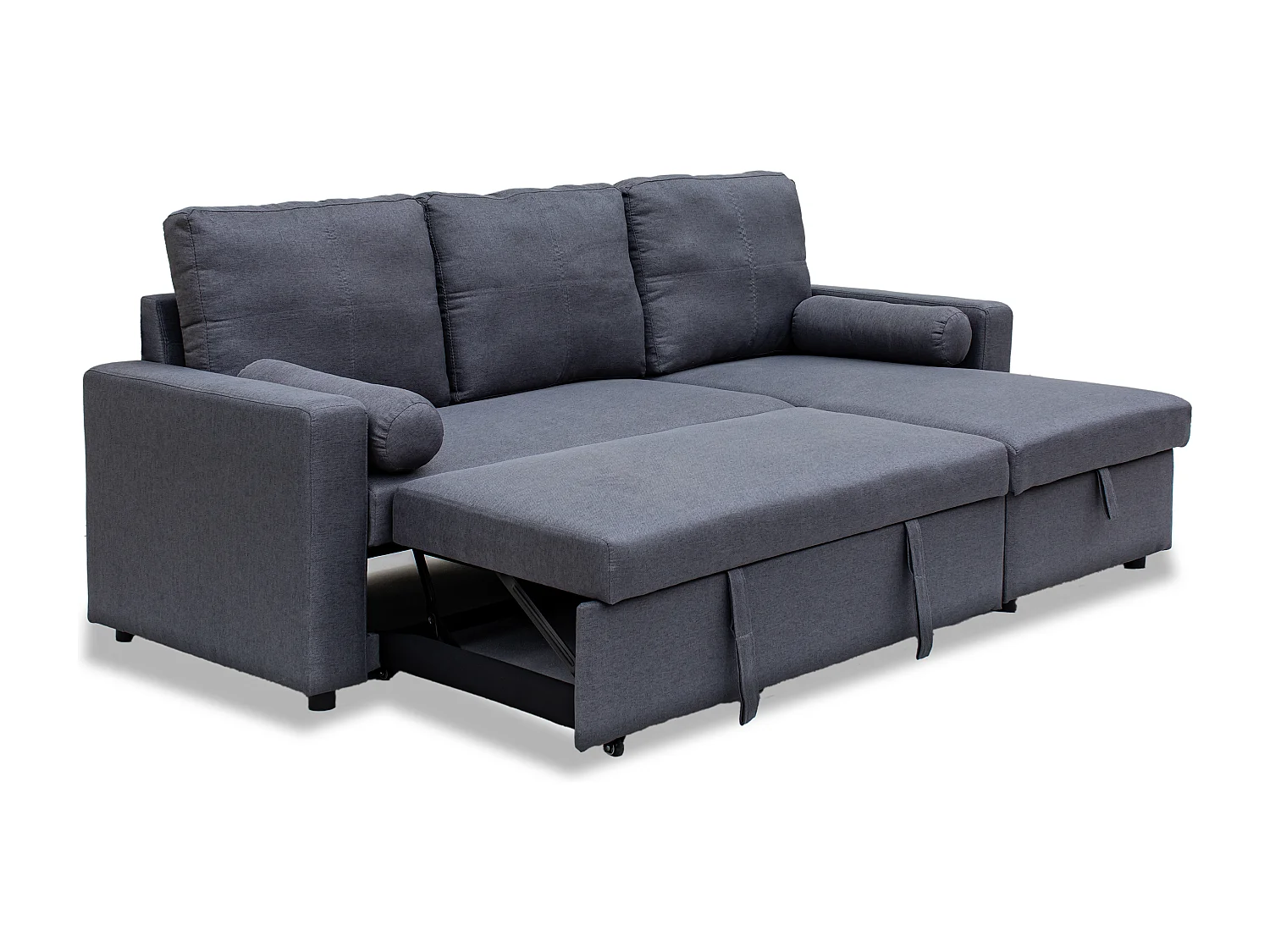 Manhattan 3 Seat Corner Sofa Bed Set - Left or Right - Grey
