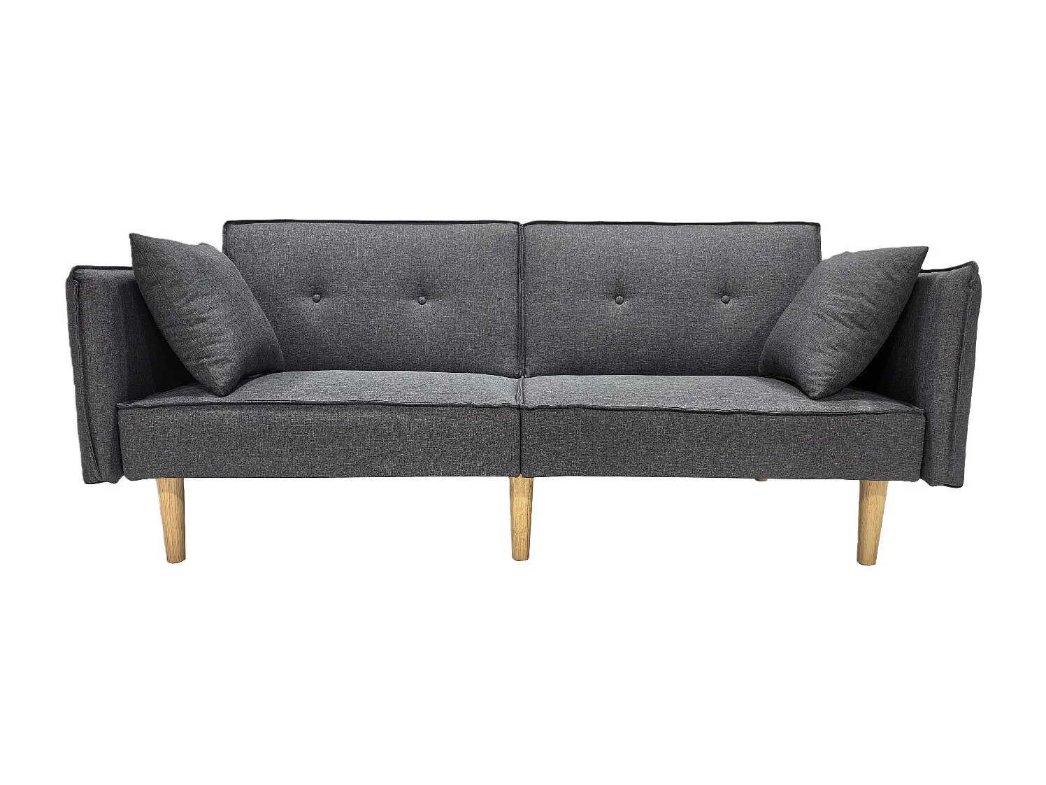 Finnley Two Seat Grey Sofa Bed - Grey