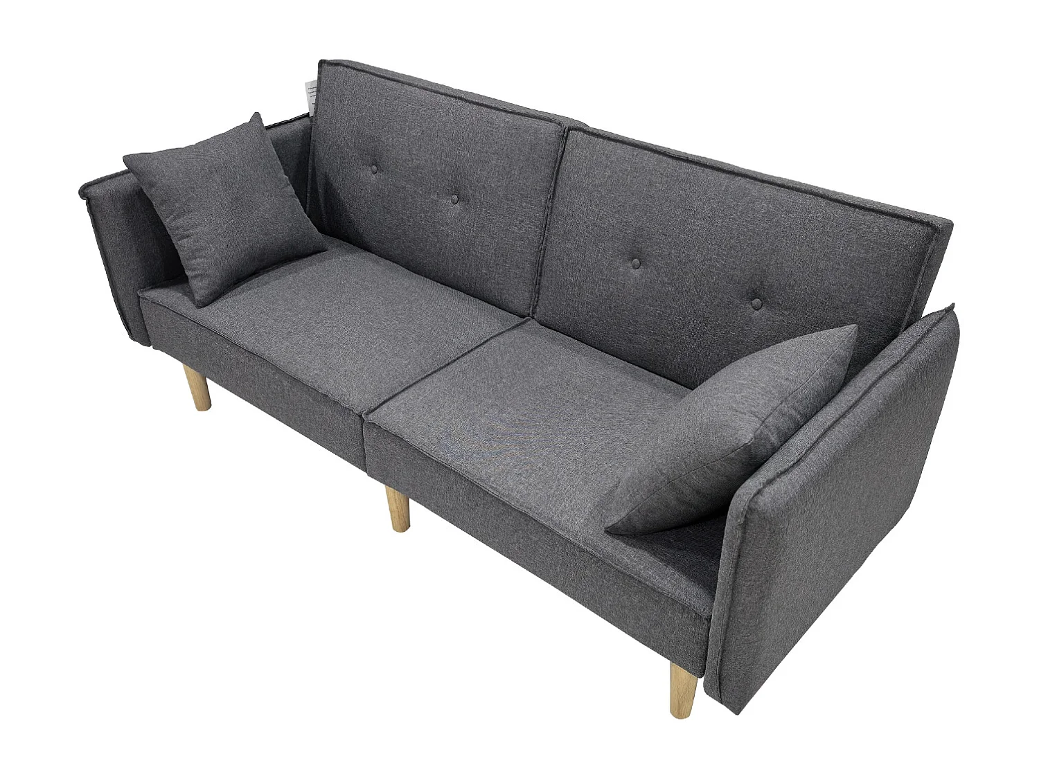 Finnley Two Seat Grey Sofa Bed - Grey