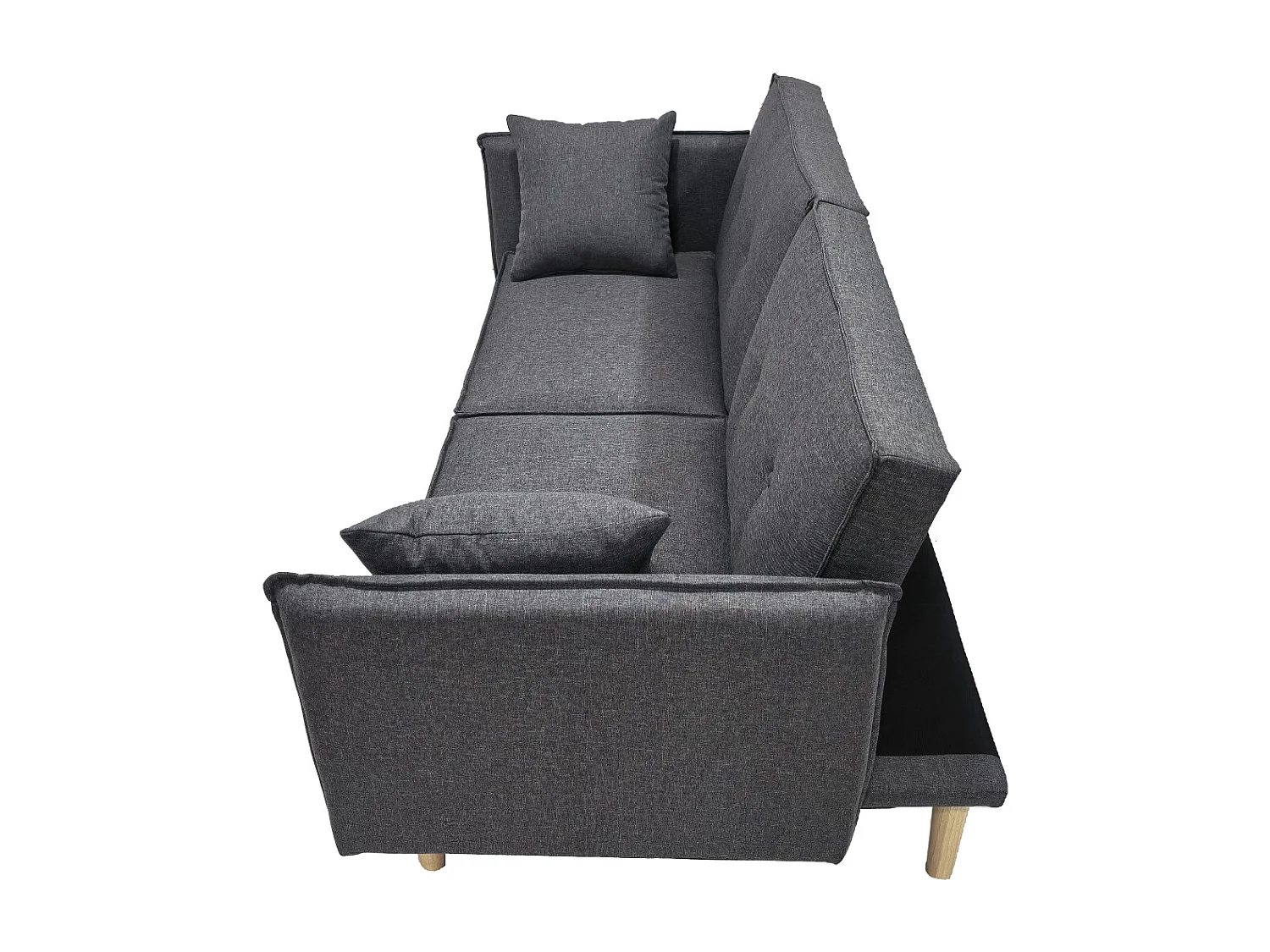 Finnley Two Seat Grey Sofa Bed - Grey
