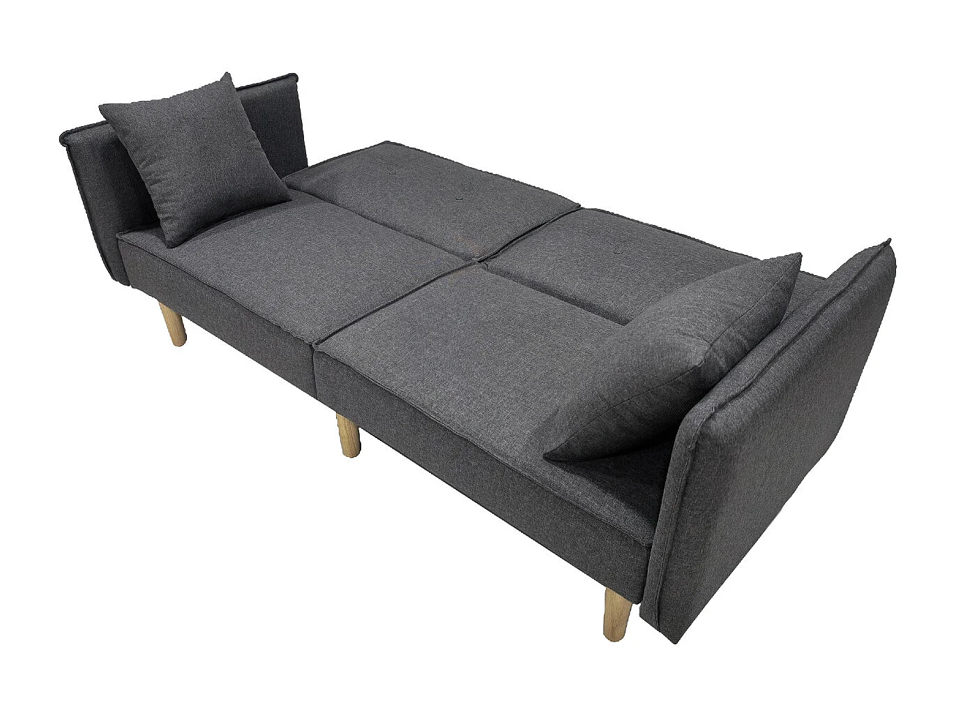 Finnley Two Seat Grey Sofa Bed - Grey