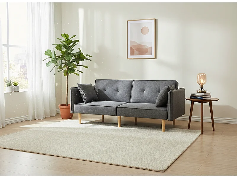 Finnley Two Seat Grey Sofa Bed - Grey