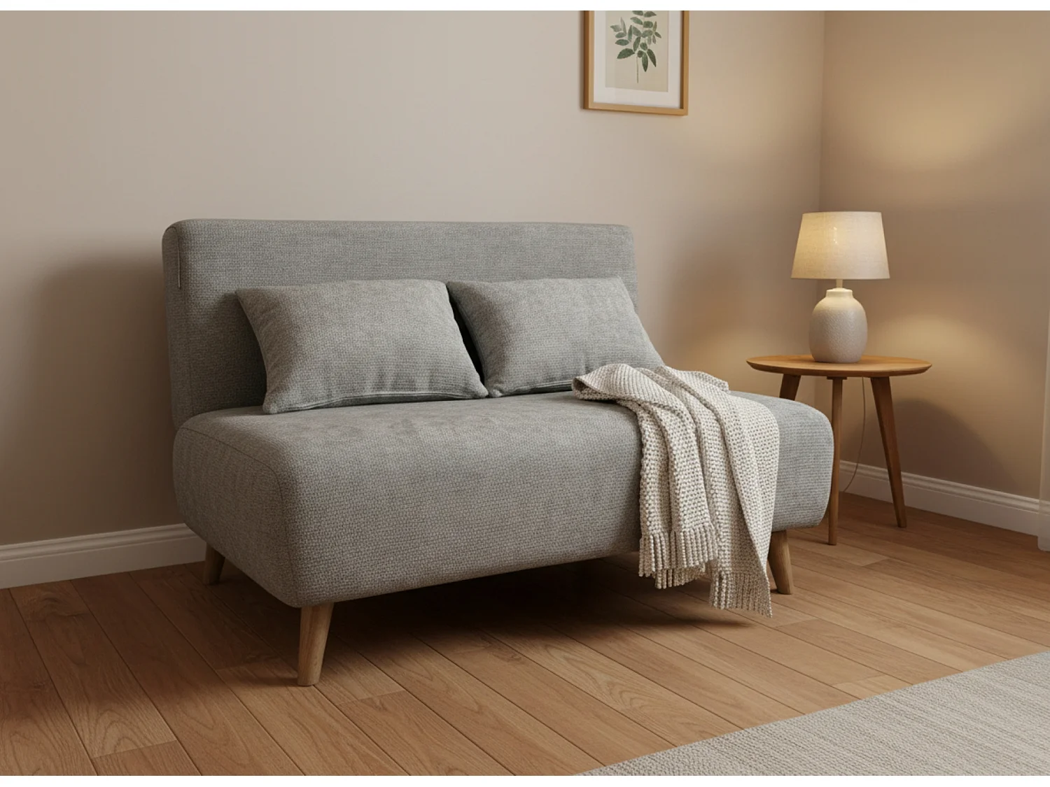 Joshua Duo Two Seat Sofa Bed - Grey