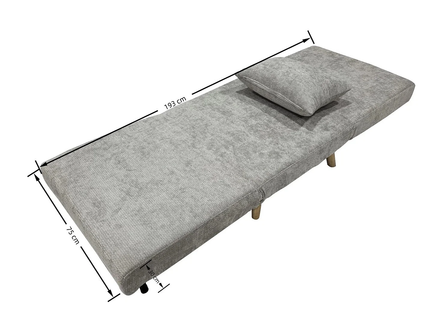 Joel Uno single Chair Sofa Bed - Grey