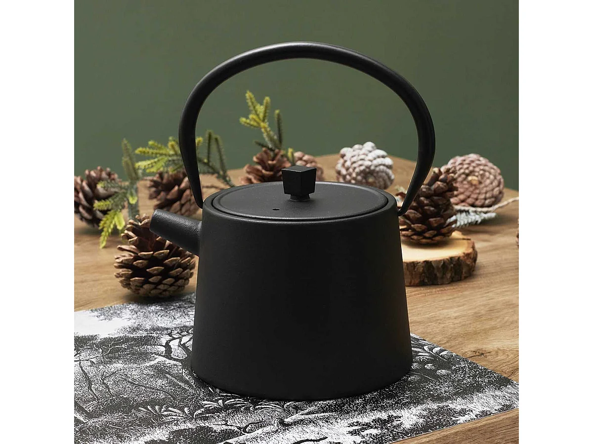Théière Noire en Fonte 90 cl - TEATIME