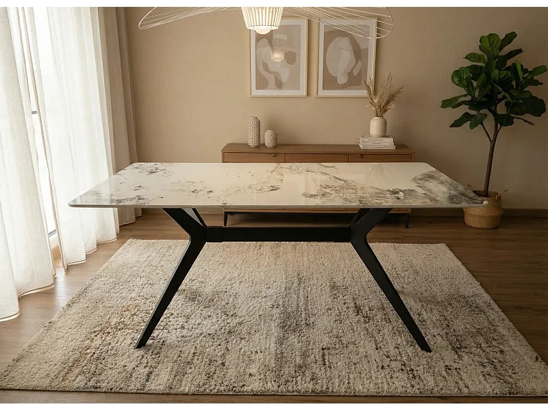 San Diego Marble top rectangular Dining Table