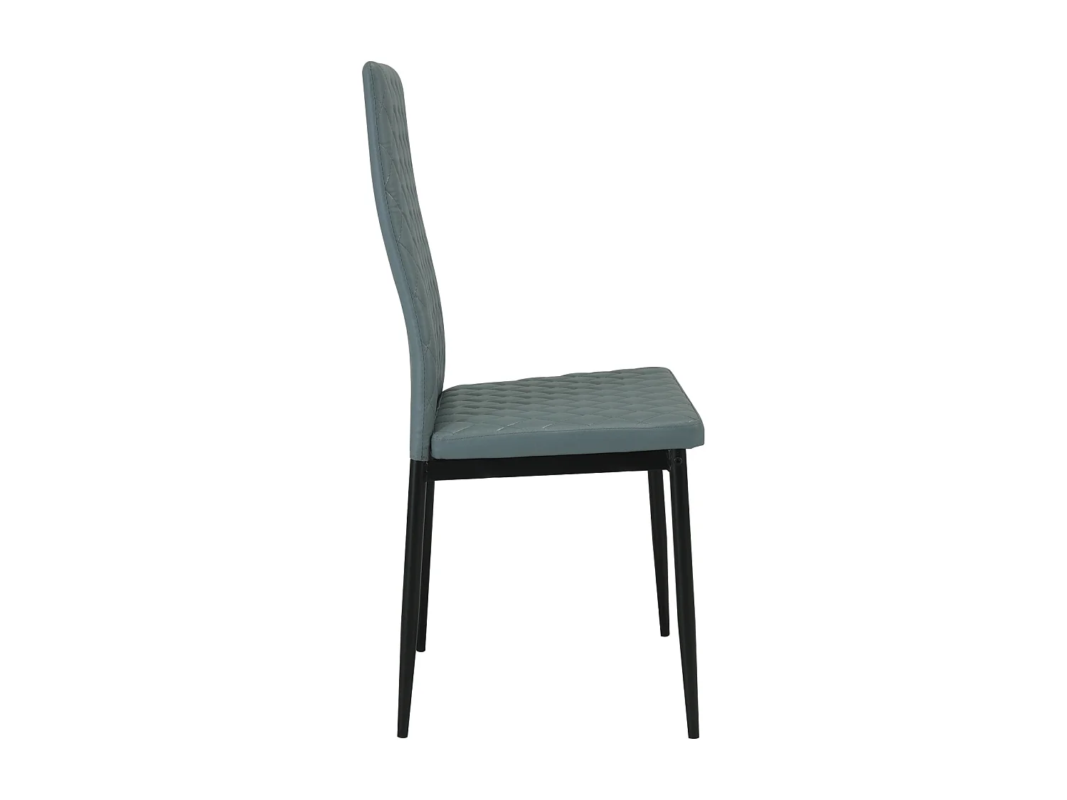 San Diego Marble Top Dining Table with Emily Leather Chairs - Grey