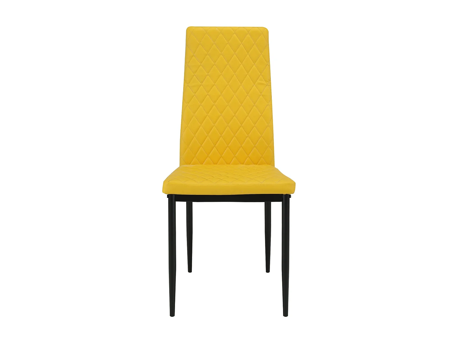 San Diego Marble Top Dining Table with Emily Leather Chairs - Mustard