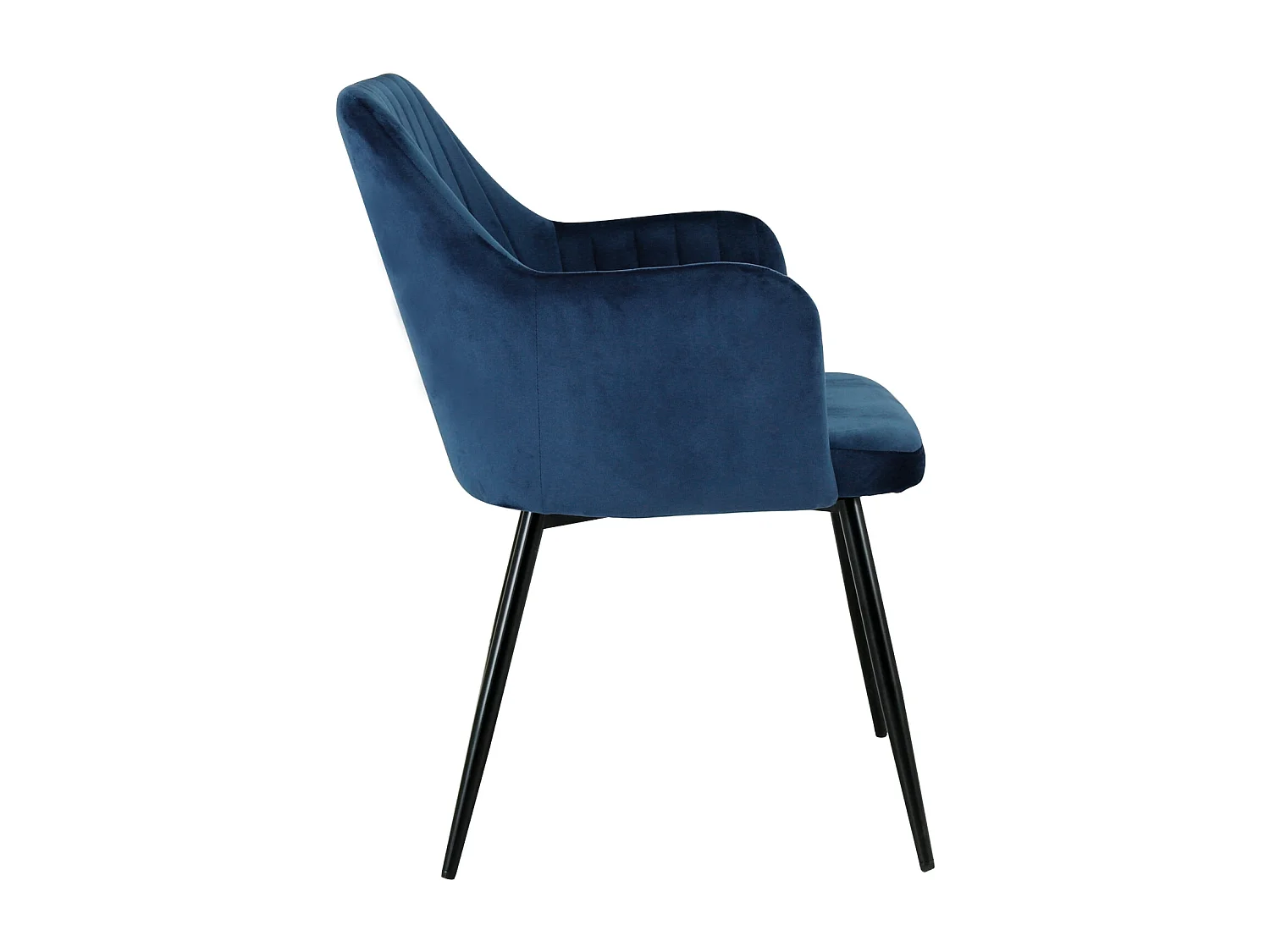 San Diego Marble Top Dining Table with Charlotte Velvet Chairs - Blue